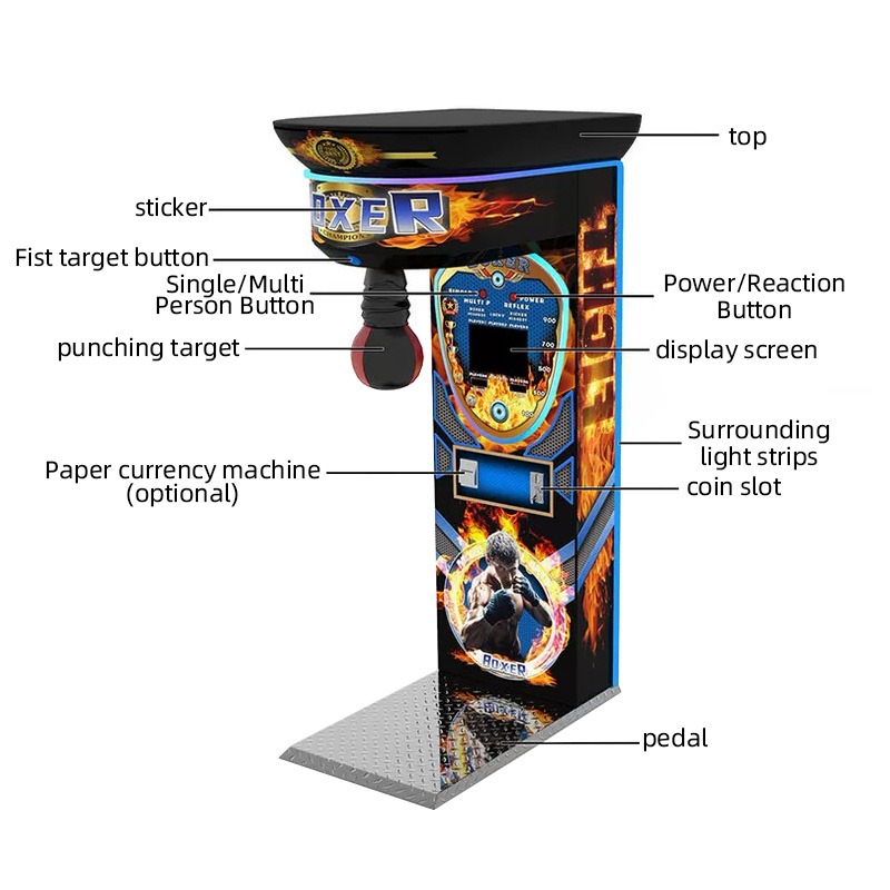 Custom Coin Operated Boxing Pu - огляд і ціна Boxing Machine Arcade