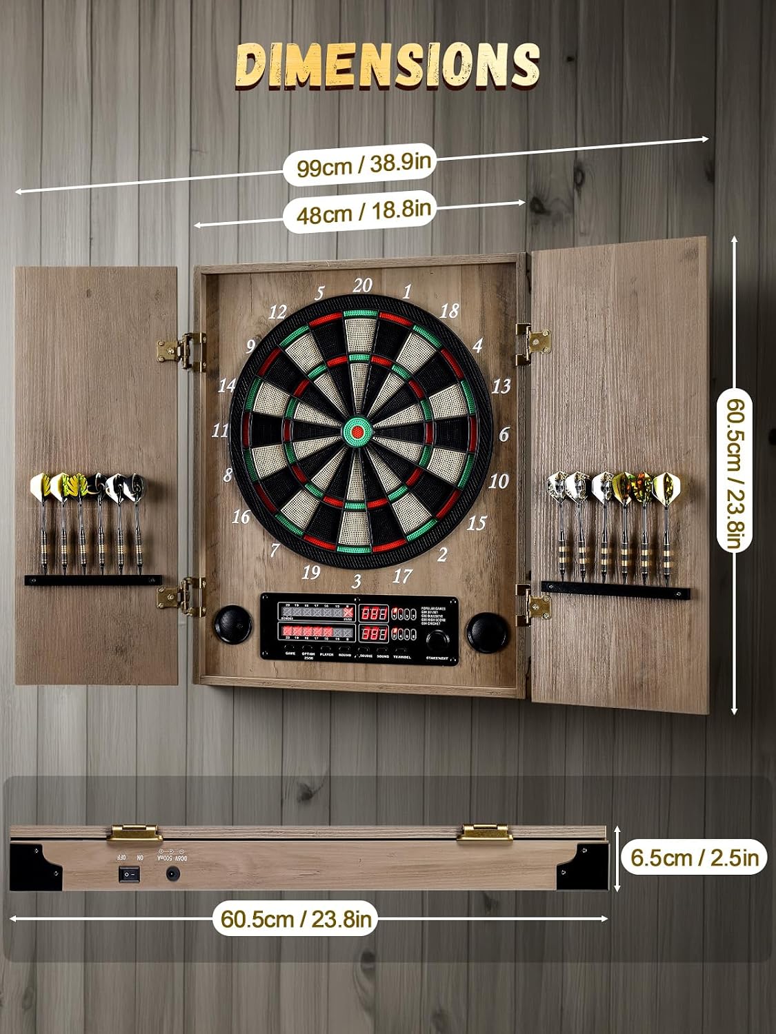 ^Electronic Dart Board, Decora - огляд і ціна Electronic Dartboard Cabinet