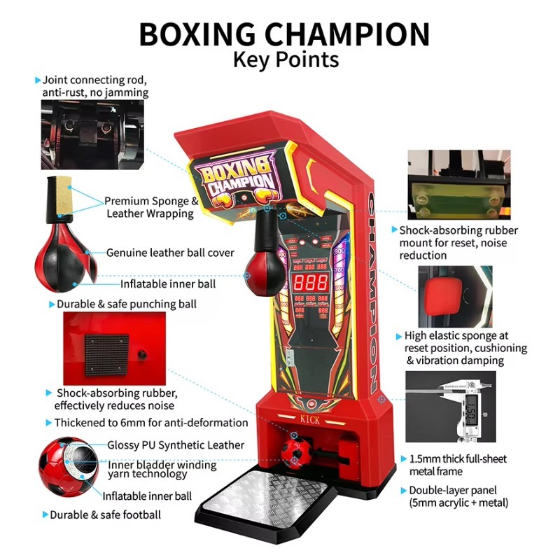 2‑in‑1 Coin Operated Boxing Ar - огляд і ціна Boxing Machine Arcade